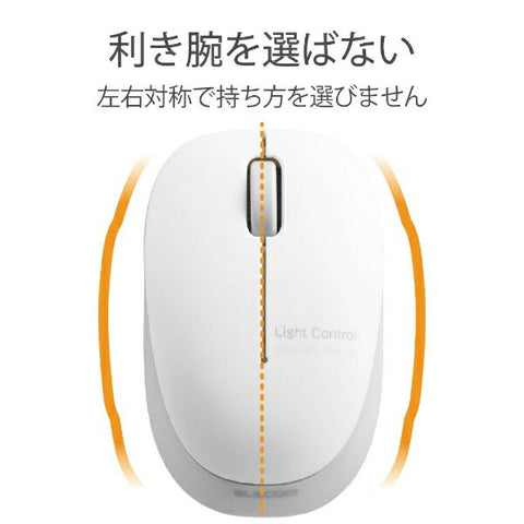 ELECOM Mouse (Compatible with Android/Mac/Windows11) Silver M-BL20DBSV [BlueLED/Wireless/3 Button/USB] [rb_mouse_cpn]