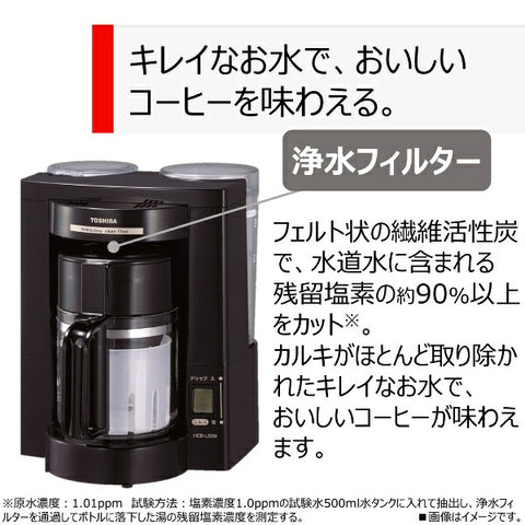 TOSHIBA Coffee Maker Black HCD-L50M(K) [With Mill] [HCDL50M]