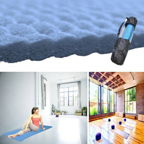 Lucky West Yoga Mat with Storage Bag Luckywest Blue LEX-919BLS[LEX919BLS]