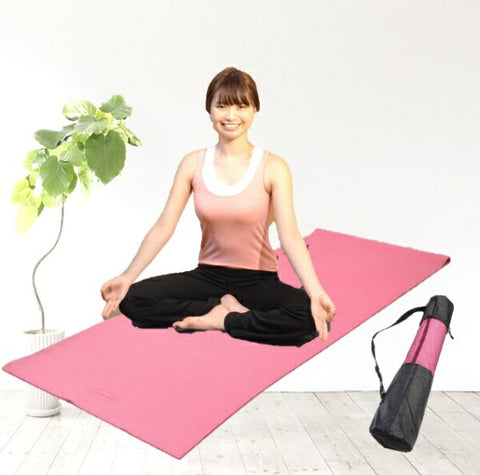 Lucky West Yoga Mat with Storage Bag Luckywest Pink LEX-918PKS[LEX918PKS]