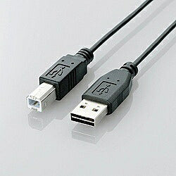 ELECOM 5.0m USB2.0 Cable [A]⇔[B] [Double-sided insertion type] (Black) U2C-DB50BK