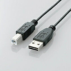 ELECOM 5.0m USB2.0 Cable [A]⇔[B] [Double-sided insertion type] (Black) U2C-DB50BK