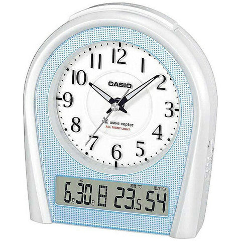 Casio CASIO Alarm Clock [Wave Ceptor (Wave Septter)] Pearl Silver Blue TTM160NJ8JF [Analog] [TTM160NJ8JF]