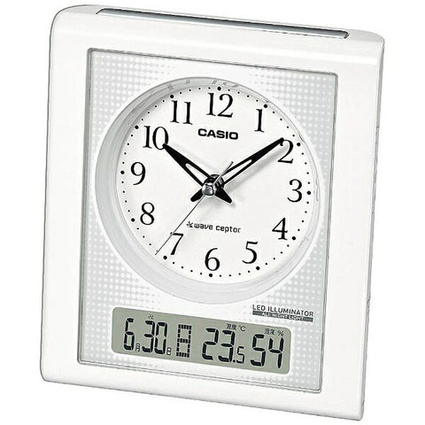Casio 闹钟 [波感受器] 白色 TQT351NJ7BJF [包括模拟/无线电自动接收功能] [TQT351NJ7BJF]