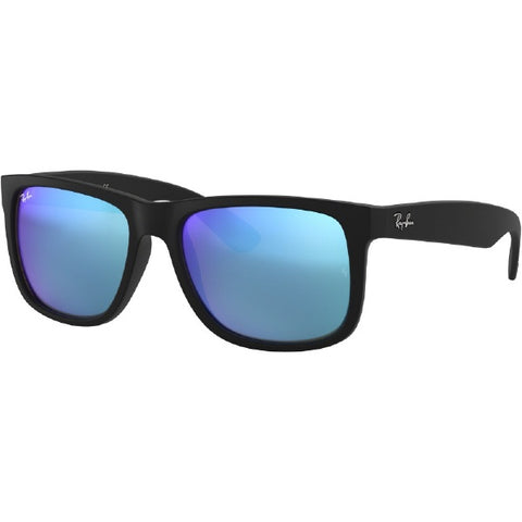 Ray-Ban JUSTIN RB4165F 622/55 55mm Black Rubber/Blue Mirror