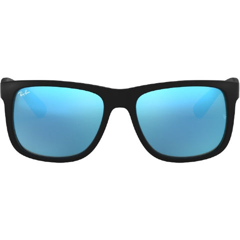 Ray-Ban JUSTIN RB4165F 622/55 55mm Black Rubber/Blue Mirror
