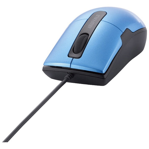バッファロー マウス ブルー BSMBU26SSBL [BlueLED /有線 /3ボタン /USB ]
