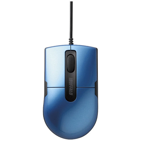 バッファロー マウス ブルー BSMBU26SSBL [BlueLED /有線 /3ボタン /USB ]