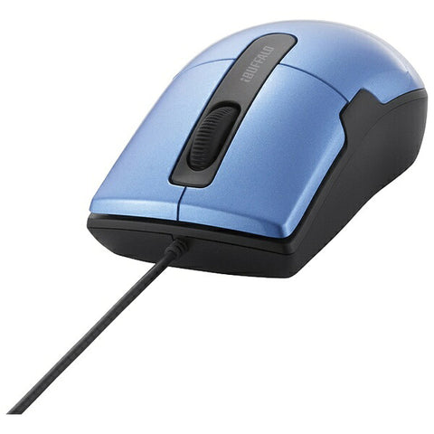 バッファロー マウス ブルー BSMBU26SMBL [BlueLED /有線 /3ボタン /USB ]