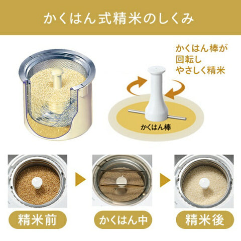 TWINBIRD 米拋光機 米拋光組 白色 MR-E751 [攪拌型] [MRE751W]