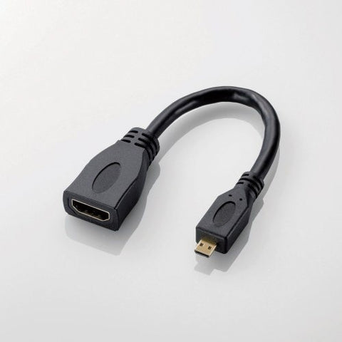 ELECOM HDMI转换/延长插头 黑色 AD-HDAD2BK[0.1m/HDMI⇔MicroHDMI/标准型]