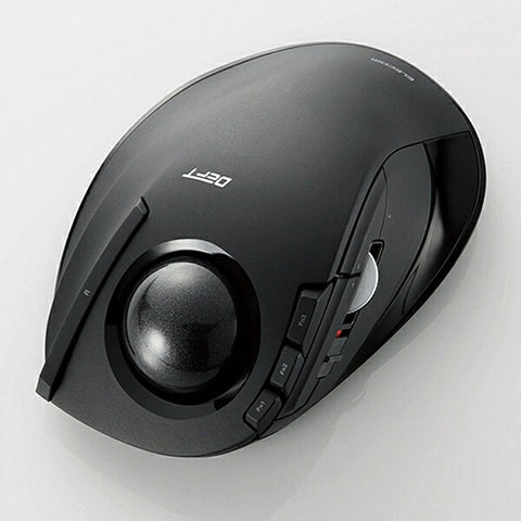 ELECOM Mouse Trackball DEFT (Windows 11 Compatible/Mac) Black M-DT1DRBK [Optical/Wireless/8 Buttons/USB]