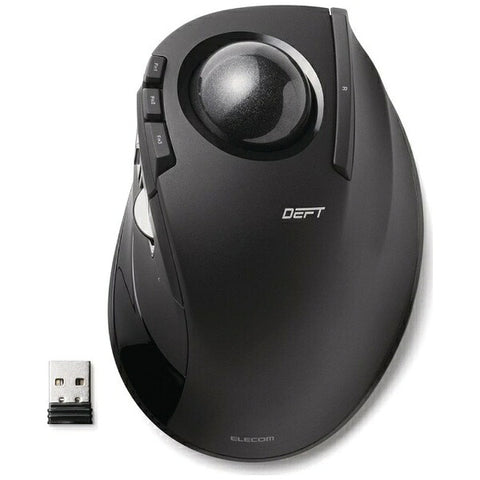 エレコム マウス トラックボール DEFT(Windows11対応/Mac) ブラック M-DT1DRBK [光学式 /無線(ワイヤレス) /8ボタン /USB]