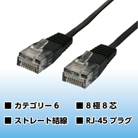 nakabayashi平坦LAN電纜LB-F615BK [15m /類別6 / flat]