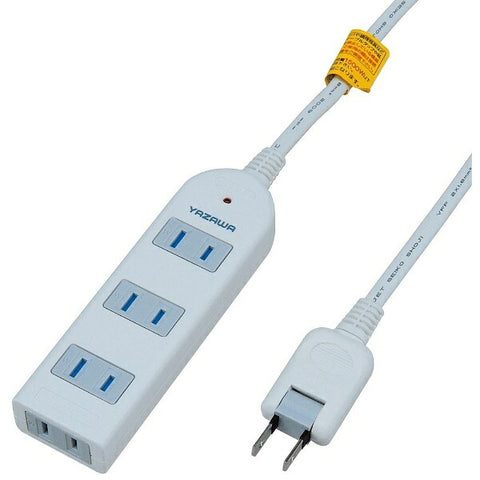 Yazawa Extension Cord/Tap White Y02KS403WH [3.0m/4 ports/no switch][Y02KS403WH]