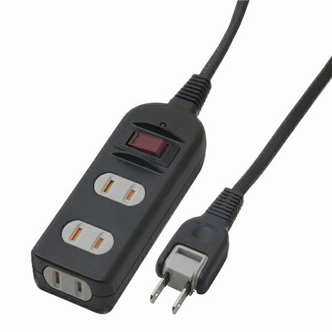 Yazawa Noise Filter Central SW Tap Black Y02BKNS312BK [2.0m / 3 outlets / with switch (bulk)] [Y02BKNS312BK]