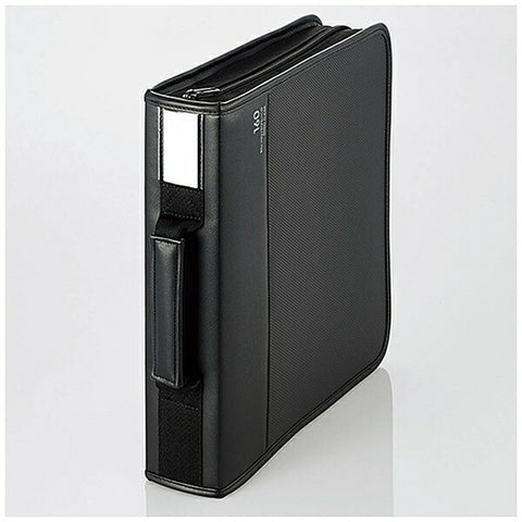 ELECOM Blu-ray/DVD/CD Compatible Zipper Case Holds 160 Pieces Black CCD-SSB160BK [CCDSSB160BK]