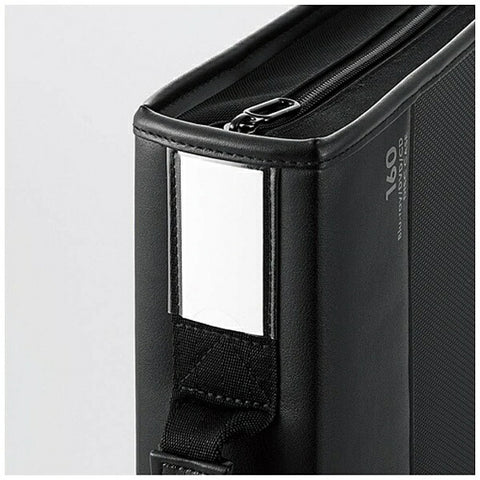 ELECOM 蓝光/DVD/CD 兼容拉链盒可容纳 160 块黑色 CCD-SSB160BK [CCDSSB160BK]