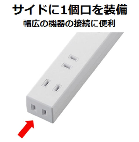 ELECOM Slim Tap White T-NSLK-2630WH [3.0m/6 ports/no switch] [TNSLK2630WH]