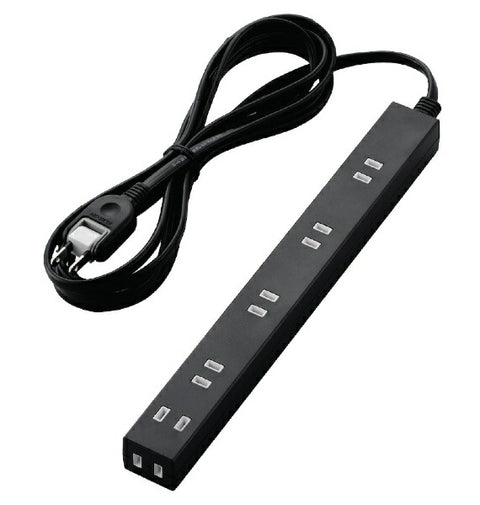 ELECOM Slim Tap Black T-NSLK-2630BK [3.0m/6 ports/no switch] [TNSLK2630BK]