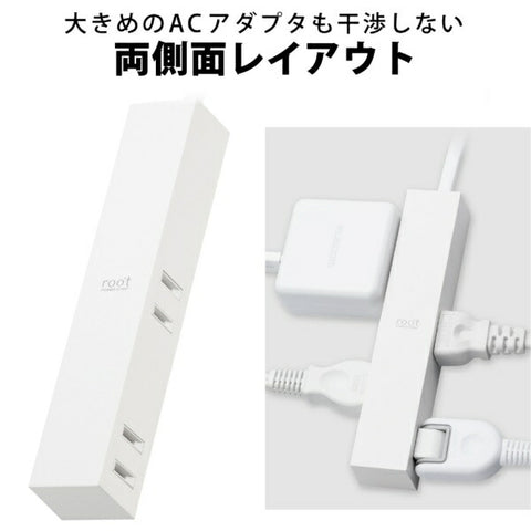 ELECOM power tap roo’t white AVT-D3-2415WH [1.5m/4 ports/no switch] [AVTD32415WH]