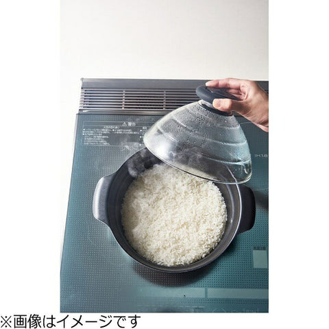 HARIO [IH 兼容] IH 兼容玻璃盖电饭锅 Yukihira GIS-200（1 至 3 杯）[时尚电饭锅 GIS200]