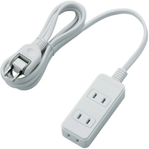 ELECOM Simple Tap 白色 T-KST02-22320WH [2.0m/3端口/无开关] [TKST0222320WH]