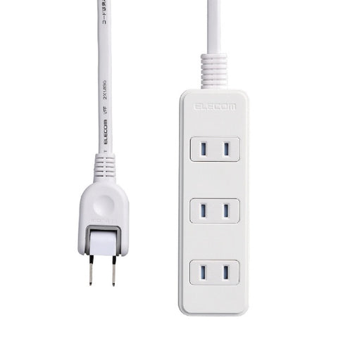 エレコム シンプル タップ ホワイト T-KST02-22410WH [1.0m /4個口 /スイッチ無][TKST0222410WH]