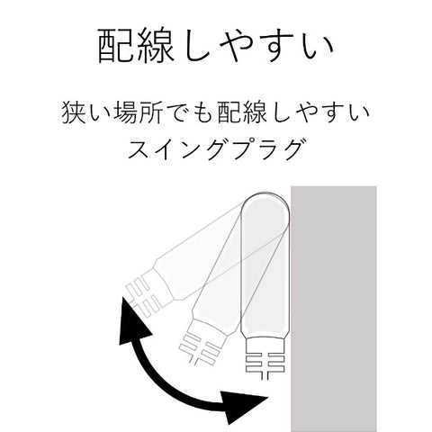 ELECOM Simple Tap White T-KS02-2330WH [3.0m/3 ports/no switch] [TKS022330WH]
