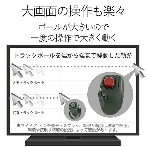 エレコム マウス トラックボール(Windows11対応/Mac) ブラック M-HT1DRBK [光学式 /無線(ワイヤレス) /8ボタン /USB]
