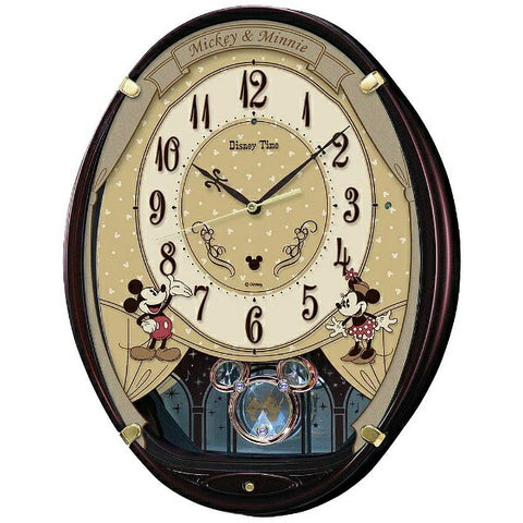Seiko Karakuri 時鐘 [Disney Time 米奇與朋友] 棕色 金屬 FW579B [附自動電波接收功能] [FW579B]