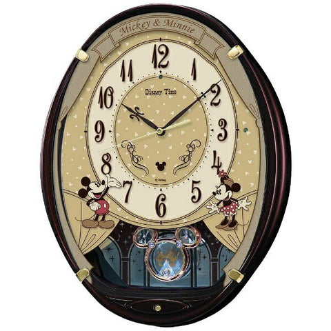 Seiko Karakuri Clock [Disney Time Mickey & Friends] Brown Metallic FW579B [With automatic radio reception function] [FW579B]