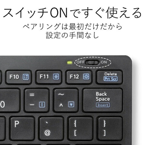 ELECOM 鍵盤 (相容於 Android/iPadOS/iOS/Mac/Windows11) 黑色 TK-FBP102XBK [無線/藍牙] [rb_keyboard_cpn]