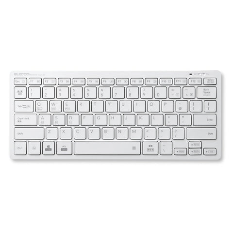 ELECOM 鍵盤 (相容於 Android/iPadOS/iOS/Mac/Windows11) 白色 TK-FBP102XWH [無線/藍牙] [rb_keyboard_cpn]
