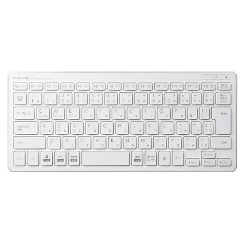 ELECOM 鍵盤 (相容於 Android/iPadOS/iOS/Mac/Windows11) 白色 TK-FBP100WH [無線/藍牙] [rb_keyboard_cpn]