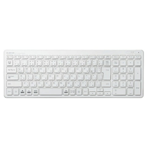 ELECOM Keyboard (Compatible with Android/iPadOS/iOS/Mac/Windows11) White TK-FBP101WH [Wireless/Bluetooth] [rb_ keyboard_cpn]