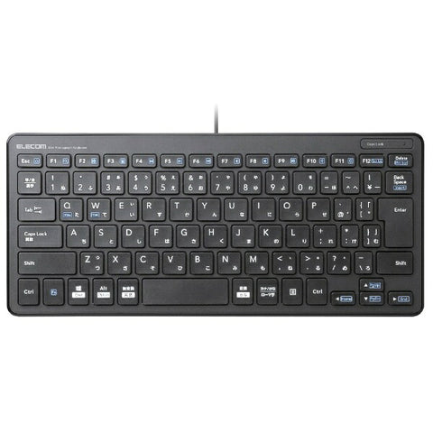 ELECOM Keyboard Black TK-FCP096BK [Wired/USB] [rb_ keyboard_cpn]