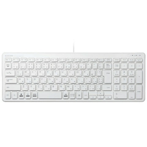 Elecom键盘（与Mac /Windows11兼容）白色TK-FCP097WH [有线 /USB] [rb_ keyboard_cpn]