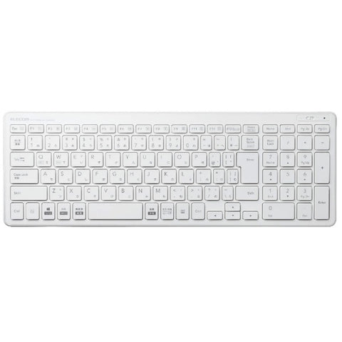 エレコム キーボード (Mac/Windows11対応) ホワイト TK-FDP099TWH [ワイヤレス /USB]【rb_ keyboard_cpn】