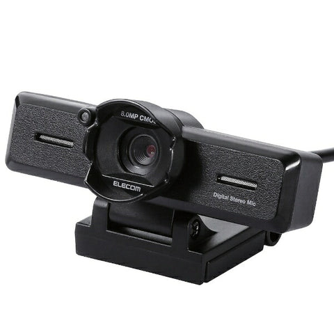 ELECOM Webcam with built-in microphone (Windows11 compatible/Mac) Black UCAM-C980FBBK [Wired] [UCAMC980FBBK]