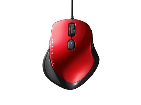 Buffalo Mouse Red BSMBU518SRD [BlueLED/Wired/5 Buttons/USB]