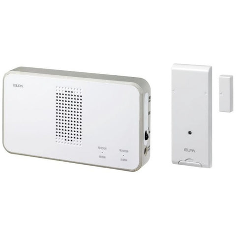 Elpa [Wireless Chime] Receiver + Door Opening/Closing Sensor Transmitter Set (White) EWS-S5034 EWS-S5034 White