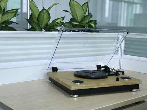 Wintech Wintech 스피커 장착 레코드 플레이어 KRP-206S [PC 연결 호환] [KRP206S]