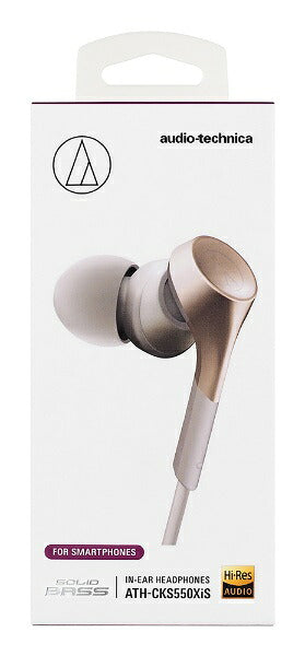 audio-technica Earphone Canal type ATH-CKS550XiS CG Champagne Gold [φ3.5mm mini plug] [ATHKS550XiSCG]