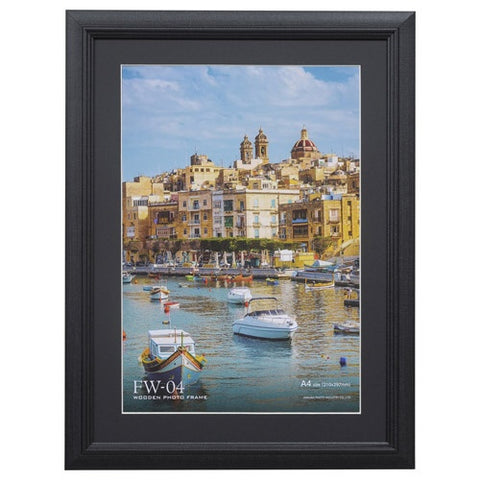 Hakuba wooden frame FW-04 black A4 FW-4-BKA4 black A4 cut