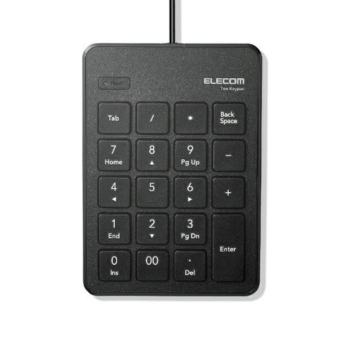ELECOM Numeric Keypad Black TK-TCP018 [Wired/USB][TKTCP018BK]