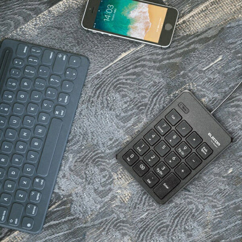 ELECOM Numeric Keypad Black TK-TCP018 [Wired/USB][TKTCP018BK]