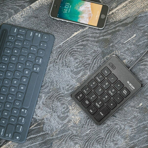 ELECOM Numeric Keypad Black TK-TCP018 [Wired/USB][TKTCP018BK]