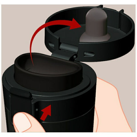 ASVEL Vacuum Insulated Portable Tumbler [290ml] Black