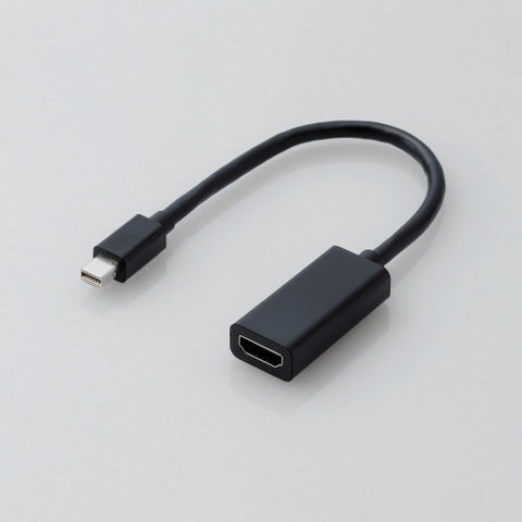 ELECOM 視訊轉換器轉接器 [miniDisplayPort 公對母 HDMI] 黑色 AD-MDPHD015XBK [HDMI⇔miniDisplayPort]